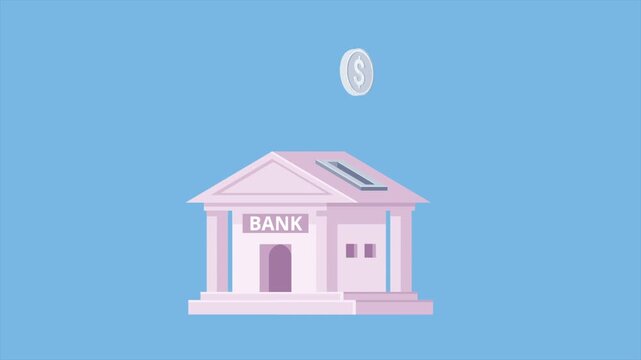 Coin Falling in Bank