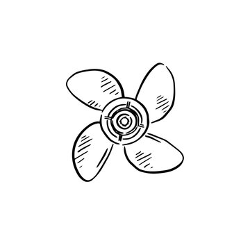 Propeller illustration. Could be used for boat theme or airplane theme.