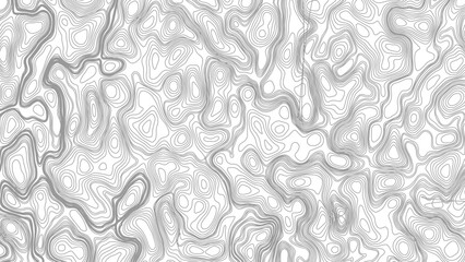 Topographic map background geographic line map with elevation assignments. Modern design with White background with topographic wavy pattern design.paper texture  © Mst