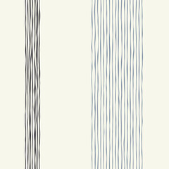 Hand Drawn Vertical Stripes. Seamless Vector BAckground