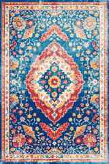 Fototapeta premium Folk style traditional printed Carpet with trending colors and texture in high resolution 