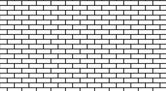 White and black brick wall background. 