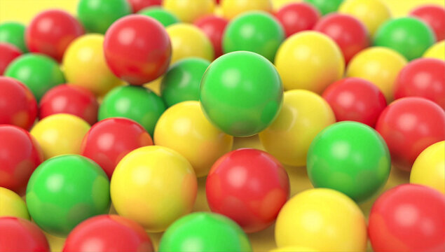 Vibrant Candy Pop Spheres Geometric Fun Background