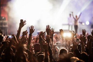 crowd at concert - summer music festival