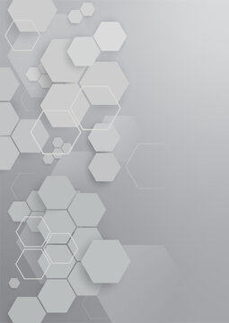 Abstract Geometric Hexagon Background for Technology, Business and Modern Design Presentations