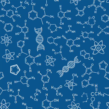 Science molecular structures and DNA.
