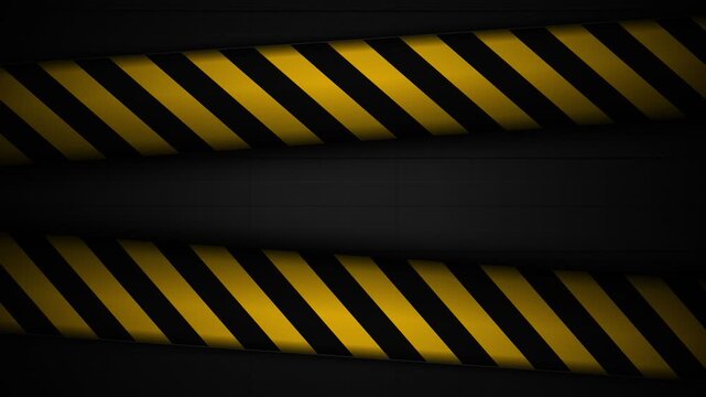 Looping Animation Showcase: Black and Yellow Striped Hazard Pattern