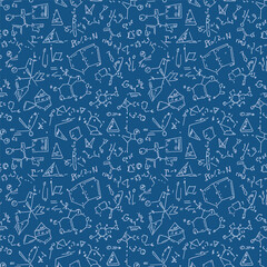 Fototapeta premium Mathematics symbols and shapes pattern.