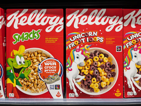 Kelloggs Unicorn Froot Loops and Smacks Cereal Boxes