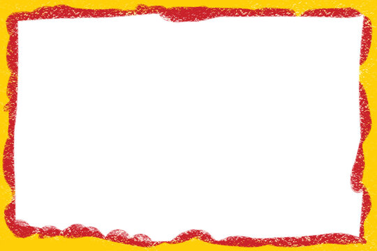frame made of red yellow brush copy space 