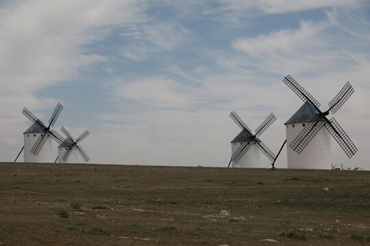 village of campo de criptana, spain, castilla la mancha
