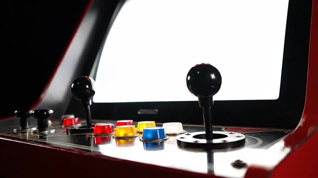 Retro arcade game machine ready for play classic entertainment