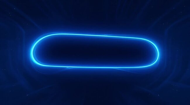 Neon blue oval light effect