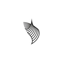 Obraz premium Black and White Feather Illustration.