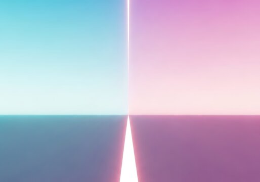 Vast empty abstract plane where a faint line separates the pale sky and the featureless ground. Minimalist presentation, border, atmospheric, Infinite