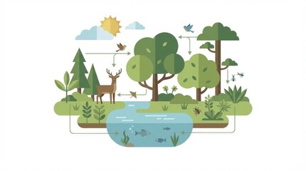 Fototapeta premium Ecosystem forest environment nature balance.