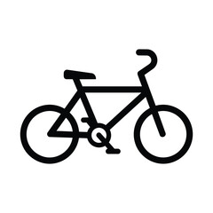 Fototapeta premium Bicycle icon silhouette for transportation and cycling concepts