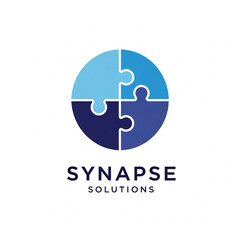 Obraz premium Synapse Solutions Logo with Puzzle Pieces.