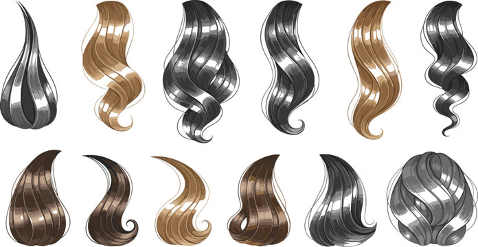 Short Curly Hair Wig & Clip-In Bangs &ndash; Natural Black, Brown & Blonde Shades, Soft Synthetic Hair Pieces for Volume & Styling