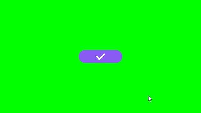 Animated 'Book Now' button with hover and confirmation states on green screen background for digital interface elements