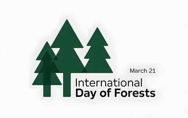 Obraz premium Celebrating International Day of Forests with a graphic of trees