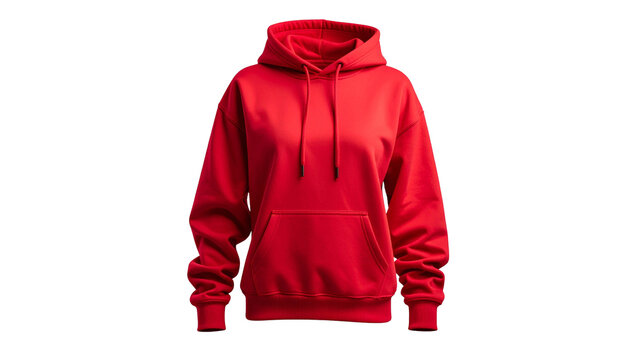 Auff&auml;lliger roter Fleece-Hoodie f&uuml;r Damen