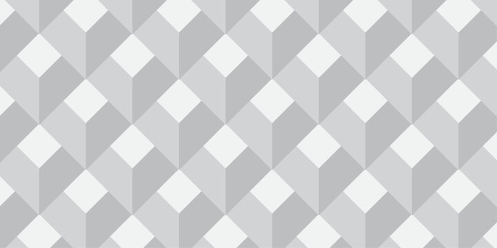 Vector decoration seamless material pattern with square cubic and cube design. Geometric pattern illustration mosaic .