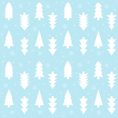 Obraz premium Pastel Winter Tree Pattern