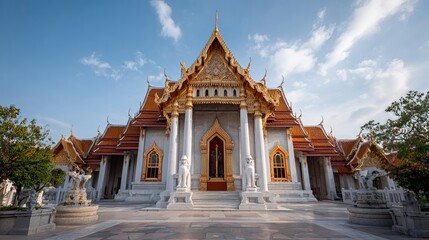 White Marble Temple in Bangkok, Thailand is well-known.