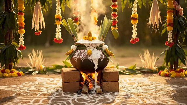 Traditional Hindu Ceremony with Havan Kund Fire.