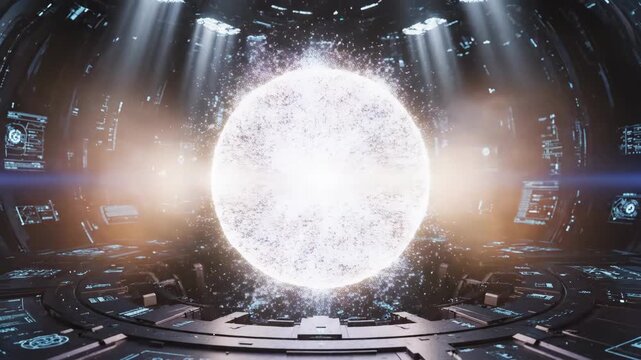 Quantum AI Decision System Abstract Probability Waves Particle Superposition Sci Fi 4K