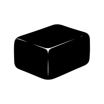 Rectangular Clay Block Silhouette for Pottery Sculpting and Modeling