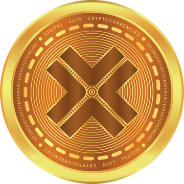 Axelar-Axl cryptocurrency logos drawings on abstract background. 3d illustrations.