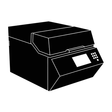 DNA Thermal Cycler PCR Machine Silhouette for Advanced Genetic Testing