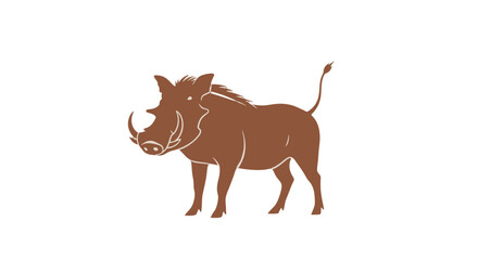 Obraz premium Brown Boar Graphic Illustration Animal Design.