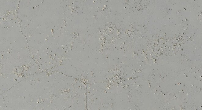 Detailed view of a light gray concrete wall with small cracks and rough textured patches