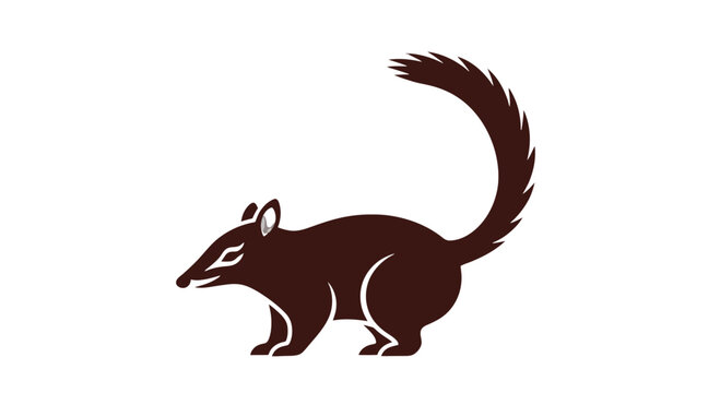 Black Squirrel Silhouette Illustration Graphic Design.