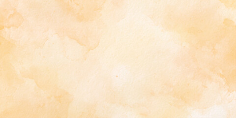 Abstract watercolor background featuring soft blends of orange, peach, and amber tones for decor. © shinely