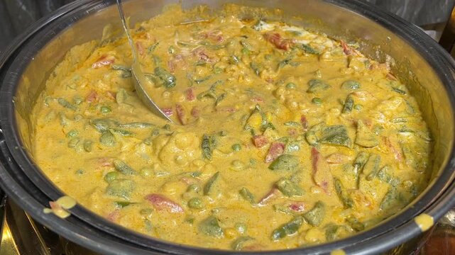 Authentic Doodh Shukto style: A traditional Bengali mixed vegetable medley simmered in seasoned milk and ginger