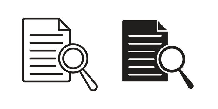 Audit icon logo vector. Set of line icons. flat designs