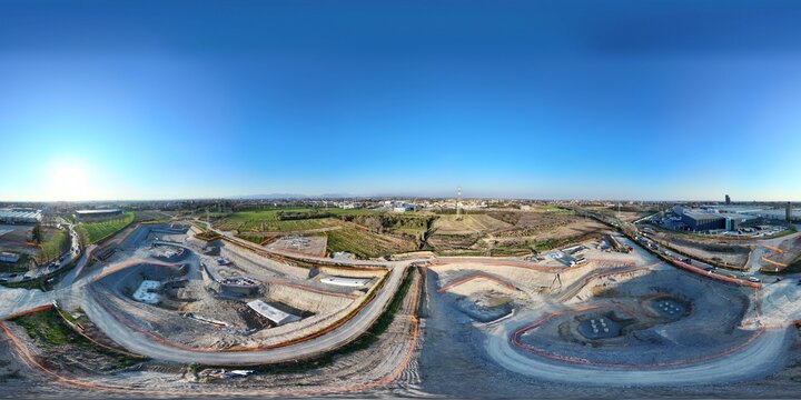 Cantiere per la costruzione dell'autostrada Pedemontana Lombarda