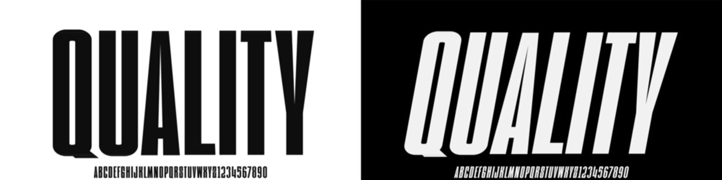 QUALITY FONT, Sport Modern Italic Alphabet Font. Typography urban style fonts for technology, digital, movie logo design. vector illustration.eps