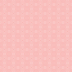 Fototapeta premium Seamless pattern. Circles ornament. Rings background. Triangles wallpaper. Mosaics motif. Geometrical backdrop. Circle shapes digital paper. Ring figures web designing. Ethnic textile print. Vector