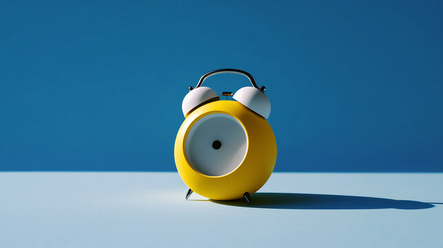 alarm clock, isolated object, modern minimal design, soft shadows