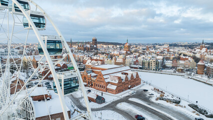 Winter Gdańsk. Drone photos. Winter 2026.  © Bogumił Dłubek