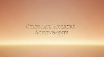 Fototapeta premium A motivational background with a message to celebrate workers' achievements in a modern and vibrant style
