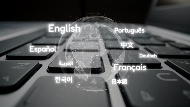 Global communication with multiple languages, digital translation tools, multilingual technology, cross-cultural communication, and virtual language learning environments. Muxer