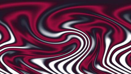 Fototapeta premium Abstract optical illusion background with deep red black white gray swirling curves, dynamic fluid motion, and vibrant geometric decorative layout