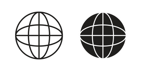 Obraz premium Web icon logo vector. Set of line icons. flat designs