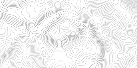 Fototapeta premium Abstract Grey Topographic Contour Map with Organic Flowing Lines, Seamless Elevation Pattern Background for Geography, Landscape Relief and Navigation Design.
